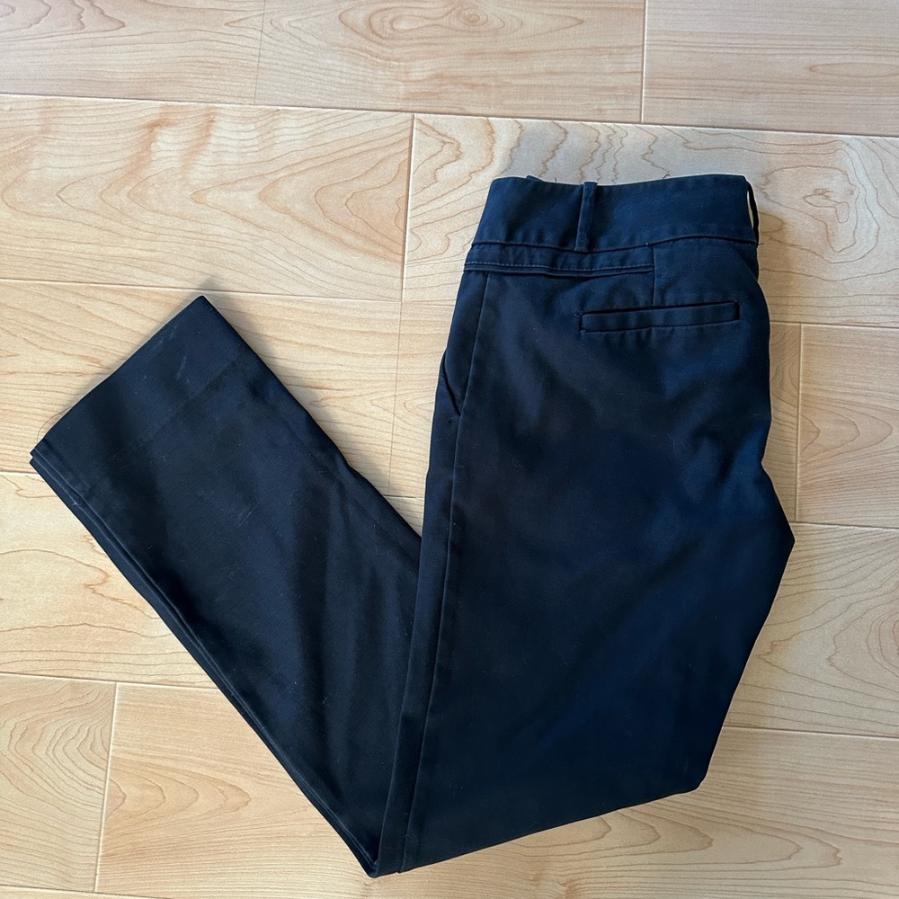 🌻 2/$10 The Limited Drew Fit Straight Pants Black Slacks 4 petite Mid Rise